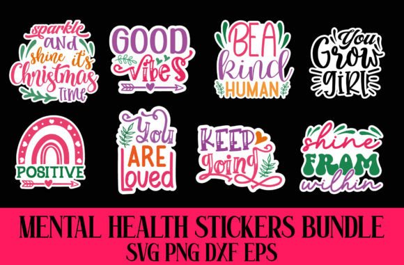 Download Mental Health Stickers Bundle - Mental health stickers Collection