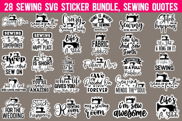 Download Sewing SVG Sticker Bundle, Sewing Quotes - Quote Collection
