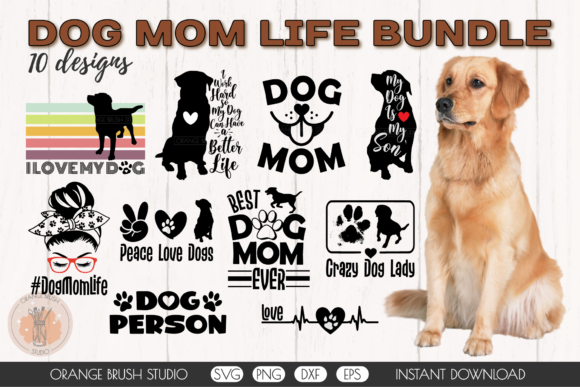 Download Dog Mom Life SVG Bundle Quotes Design - Quote Collection