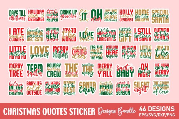 Download Christmas Quotes Sticker Bundle - Quote Collection
