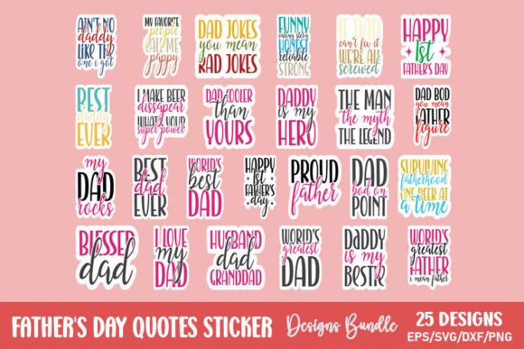 Download Father's Day Quotes Sticker Bundle - Quote Collection