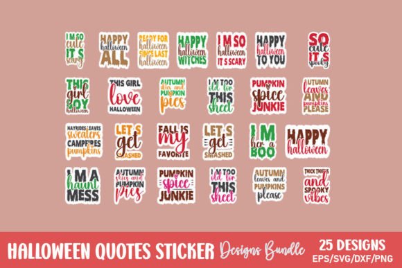 Download Halloween Quotes Sticker Bundle - Quote Collection