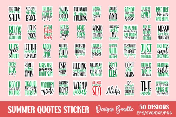 Download Summer Quotes Sticker Bundle - Quote Collection