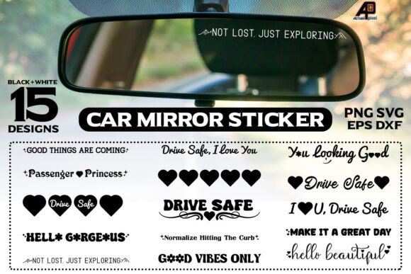 Download Car Mirror Quotes Sticker Bundle Vol. 2 - Quote Collection