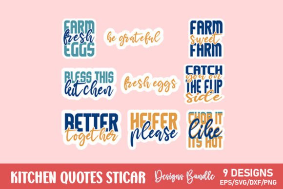 Download Kitchen Quotes Sticker Bundle - Quote Collection