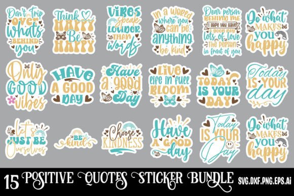 Download Positive Quotes Sticker Bundle - Quote Collection
