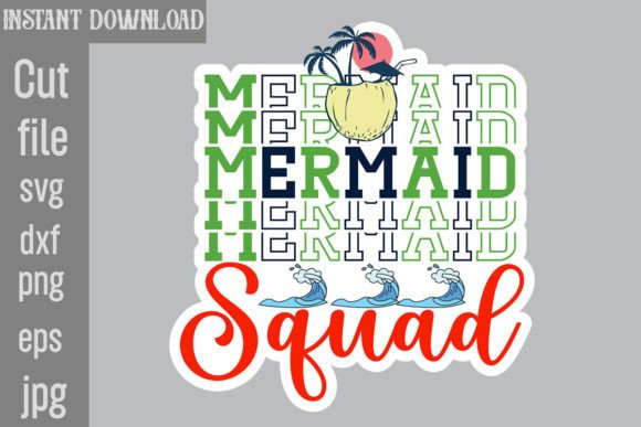 Download Mermaid Squad SVG Cut File - Mermaid squad svg cut file Collection