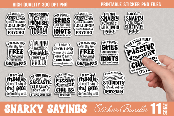 Download Sarcastic Quotes Sticker Bundle - Quote Collection