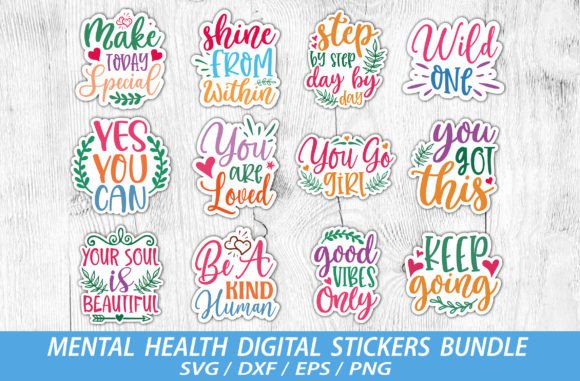 Download Mental Health Stickers Bundle - Mental health stickers Collection