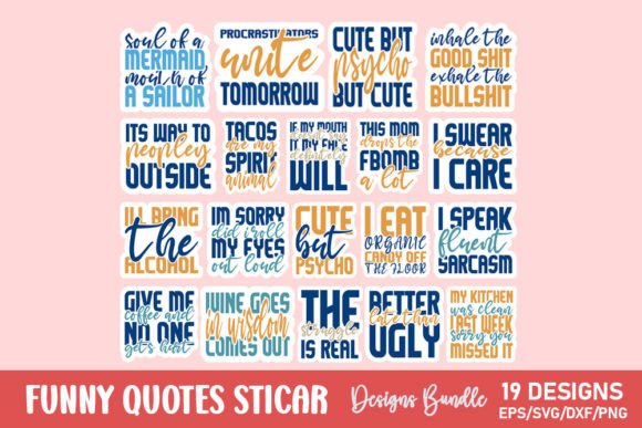 Download Funny Quotes Sticker Bundle - Quote Collection