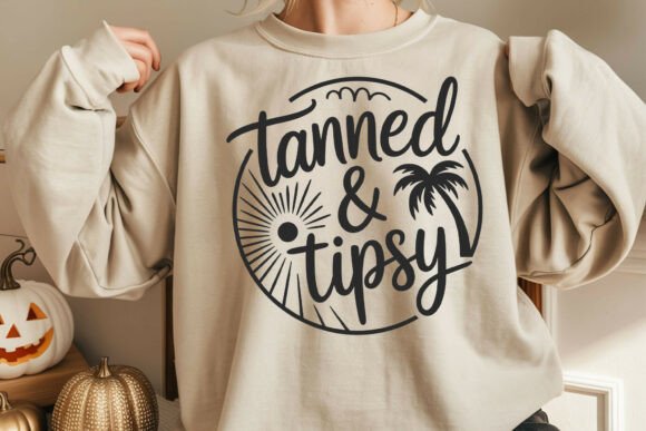 Download Tanned and Tipsy SVG, Funny Beach Quote - Premium Resources