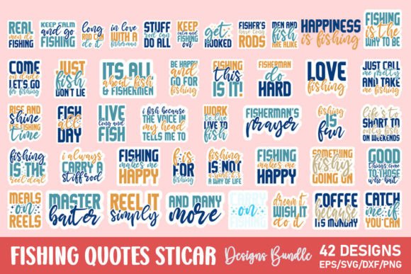 Download Fishing Quotes Sticker Bundle - Quote Collection