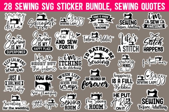 Download Sewing SVG Sticker Bundle, Sewing Quotes - Quote Collection